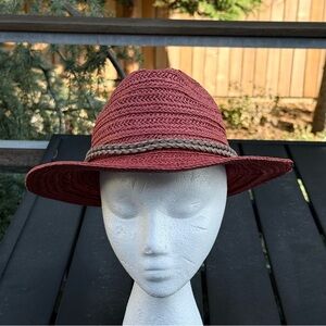 Sun n sand Chic Red and Brown Women's Hat